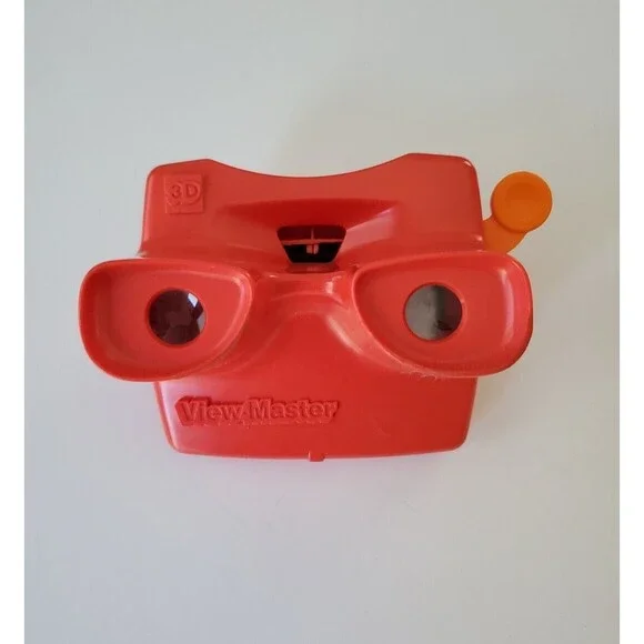 Vintage Red Viewmaster 3D Viewer Toy w Orange Lever Tyco Toys Made in USA - Picture 7 of 7